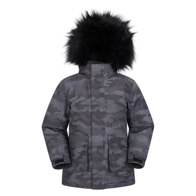 Mountain Warehouse Childrens/Kids Ranger Camouflage Water Resistant Jacket (Grey)