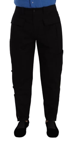 Pantalones Cargo Ajustados de Algodón Stretch