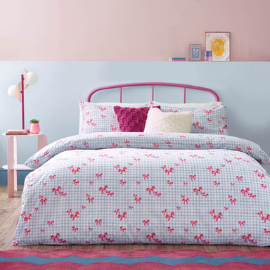 Conjunto de Funda Nórdica con Estampado de Lazos a Cuadros Heya Home