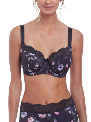 Katie Underwired Side Support Bra - Navy