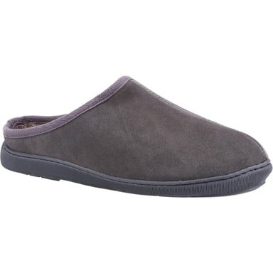 Hush Puppies Mens Ashton Suede Slippers (Grey)