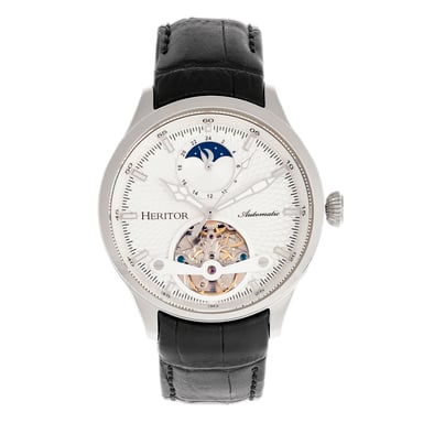 Reloj Automático Heritor Gregory Semi-Esqueleto con Correa de Cuero