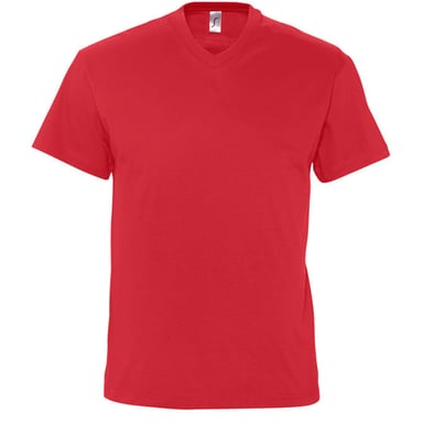 SOLS Mens Victory V Neck Short Sleeve T-Shirt (Red)