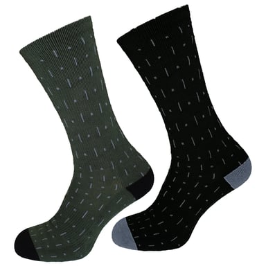 Oakley 2-Pack Ltch Mens Green/Black Cycling Socks