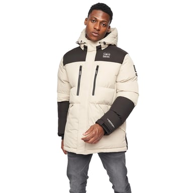 Crosshatch Mens Squadage Panelled Jacket (Stone)
