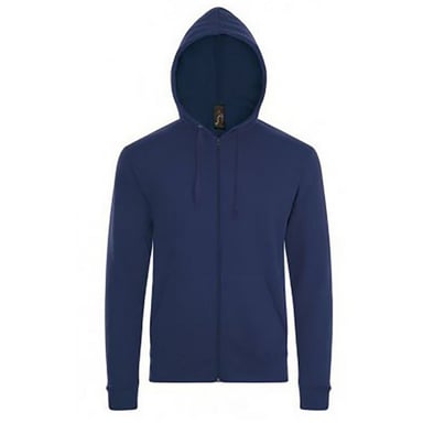 SOLS Mens Stone Zip Up Plain Hoodie (French Navy)