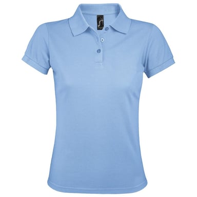 SOLs Womens/Ladies Prime Pique Polo Shirt (Sky Blue)