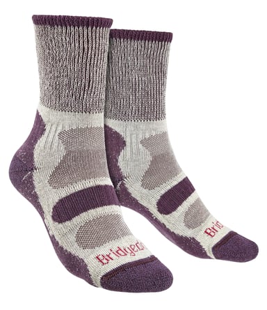 Bridgedale - Calcetines de algodón ligeros para mujer - Ciruela