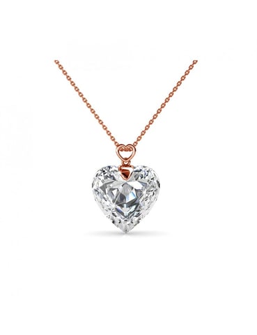 Colgantes corazón alegre - Oro rosa y Cristal