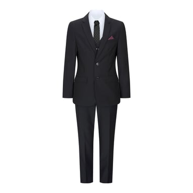 Traje clásico retro negro de 3 piezas para niño