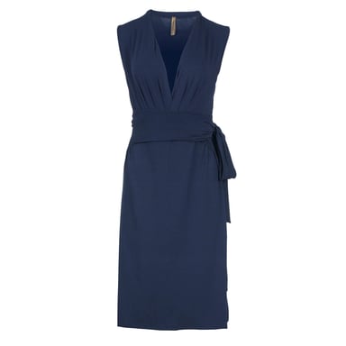 Sleeveless Empire Line Dress in Navy