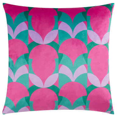 Cojín de terciopelo relleno de plumas Art Deco Raeya de Heya Home