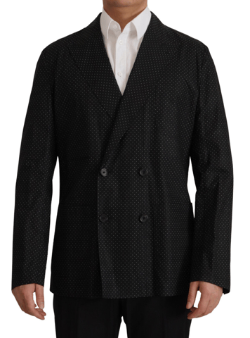 Blazer de Algodón Negro con Lunares de Dolce & Gabbana para Hombre