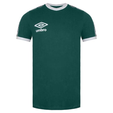 Camiseta Umbro Ringer Hombre Verde/Blanco