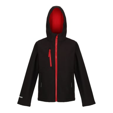 Regatta Childrens/Kids Ablaze 3 Layer Soft Shell Jacket (Black/Classic Red)