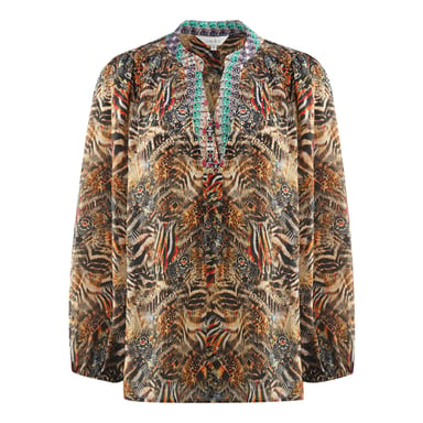 Inoa Golden Eagle 120214 Blusa Cuello Pico Multicolor