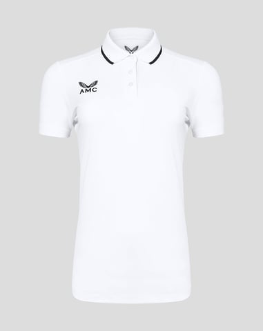 Womens Castore Short Sleeve Media Polo in Black/White