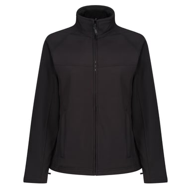 Regatta Ladies Uproar Softshell Wind Resistant Jacket (All Black)