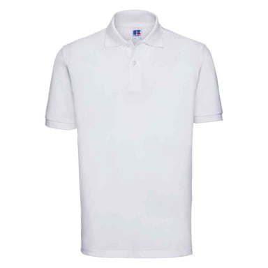 Russell Mens Classic Cotton Pique Polo Shirt (White)