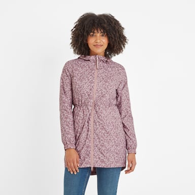 Kilnsey Womens Waterproof Jacket - Dusky Rose Brushstroke Print