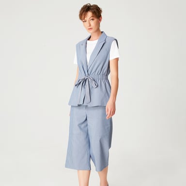 Waistcoat with drawstring