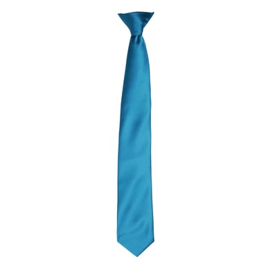 Premier Colours Mens Satin Clip Tie (Teal)