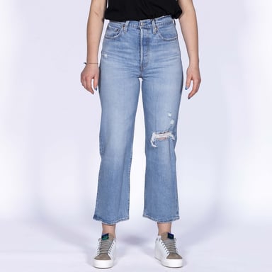 Jeans Levis Ribcage Tobillo Recto Azul
