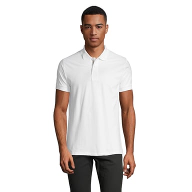 SOLS Mens Portland Polo Shirt (White/Grey)