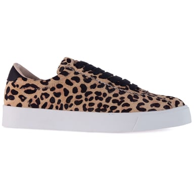 Superga Womens/Ladies 2843 Club S Leopard Print Cowhide Leather Trainers (Beige)