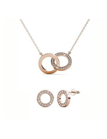 Conjuntos Ophir - Oro rosa y cristal