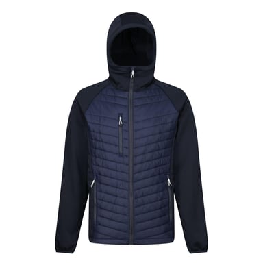 Regatta Mens Navigate Quilted Hybrid Jacket (Navy/Seal Grey)