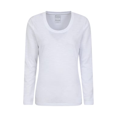 Mountain Warehouse Womens/Ladies Agra Slub Long-Sleeved Top (White)