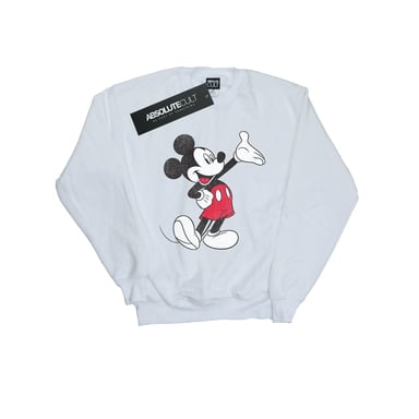 Disney Mens Traditional Wave Mickey Mouse Sweatshirt (White)
