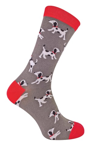 MR HERON - Calcetines de bambú con perros para hombre