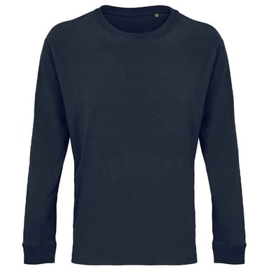 SOLS Unisex Adult Pioneer Organic Cotton Long-Sleeved T-Shirt (French Navy)