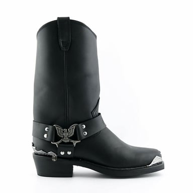 Botas de vaquero y motero negras para hombre Grinders - Eagle Hi