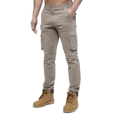 Enzo | Pantalones Cargo Hombre - Beige