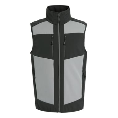 Regatta Mens E-Volve Colour Block Softshell Body Warmer (Mineral Grey/Ash)