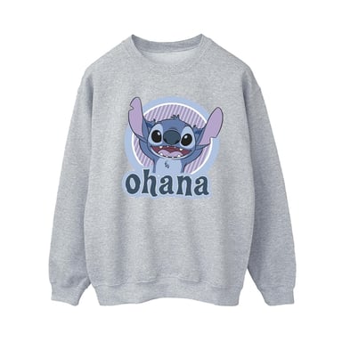 Disney Womens/Ladies Lilo And Stitch Ohana Circle Sweatshirt (Sports Grey)
