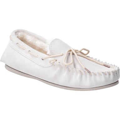 Hush Puppies Womens Allie Suede Faux Fur Lined Cozy Slippers