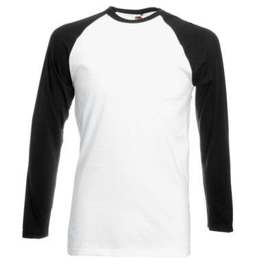 Fruit Of The Loom Mens Long Sleeve Baseball T-Shirt