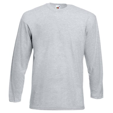 Fruit Of The Loom Mens Valueweight Crew Neck Long Sleeve T-Shirt