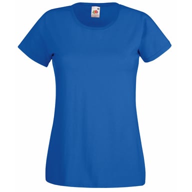 Fruit Of The Loom Ladies/Womens Lady-Fit Valueweight Short Sleeve T-Shirt (Pack Of 5) (Royal)