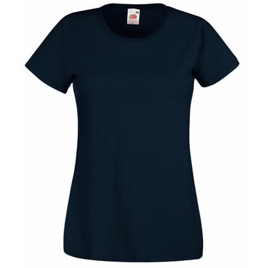 Fruit Of The Loom Ladies/Womens Lady-Fit Valueweight Short Sleeve T-Shirt (Pack Of 5) (Deep Navy)