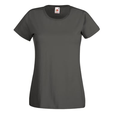Fruit Of The Loom Ladies/Womens Lady-Fit Valueweight Short Sleeve T-Shirt (Pack Of 5) (Light Graphite)