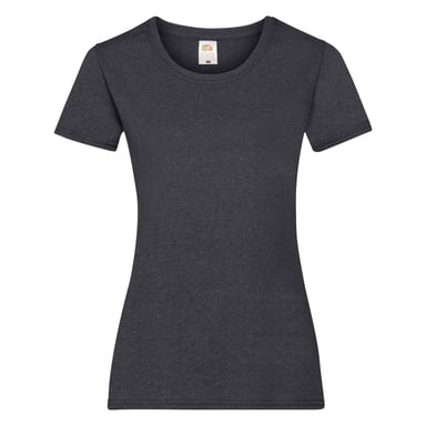 Fruit Of The Loom Ladies/Womens Lady-Fit Valueweight Short Sleeve T-Shirt (Pack Of 5) (Dark Heather)