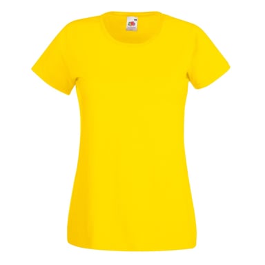 Fruit Of The Loom Ladies/Womens Lady-Fit Valueweight Short Sleeve T-Shirt (Pack Of 5) (Yellow)