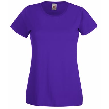 Fruit Of The Loom Ladies/Womens Lady-Fit Valueweight Short Sleeve T-Shirt (Pack Of 5) (Purple)