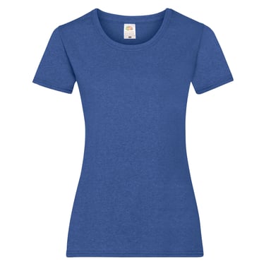 Fruit Of The Loom Ladies/Womens Lady-Fit Valueweight Short Sleeve T-Shirt (Pack Of 5) (Retro Heather Royal)