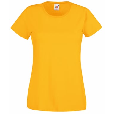 Fruit Of The Loom Ladies/Womens Lady-Fit Valueweight Short Sleeve T-Shirt (Pack Of 5) (Sunflower)